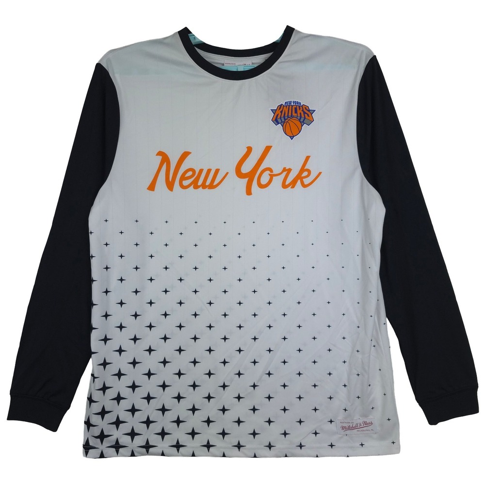 New York Knicks Mitchell & Ness NBA Medium Soccer Jersey White Black NWT
